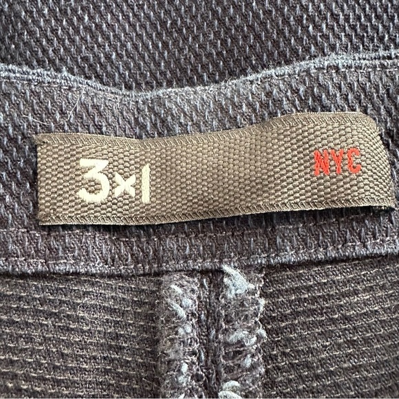 3x1 denim jean button front textured mini skirt high low hem size XS - Picture 5 of 7